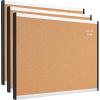 imageAmazon Basics Cork BulletinBoard 23quot x 17quot Pin Board for Office ampamp Home with AluminumPlastic Frame 1 Pack3 pack