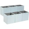 imageAmazon Basics Cube Organizer Bins Collapsible Storage Baskets for Shelves Jade Green Pack of 6 13x15x13quotJade Green