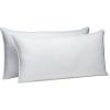 imageAmazon Basics Down Alternative Pillows Soft Density for Stomach and Back Sleepers Queen  Pack of 2 White 30 in L x 20 in WKing Pack of 2
