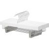 imageAmazon Basics Durable Wooden Pants and Skirt Hangers with Clips  White 10PackWhite