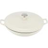 imageAmazon Basics Enameled Cast Iron Covered Round Casserole Skillet with Lid for Oven 33Quart WhiteWhite