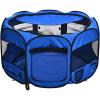 imageAmazon Basics Foldable Octagonal Indoor and Outdoor Portable Soft Dog PenPuppy PenPlaypen 114 cm  45quot BlueBlue