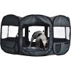 imageAmazon Basics Foldable Octagonal Indoor and Outdoor Portable Soft Dog PenPuppy PenPlaypen 114 cm  45quot BlueGrey