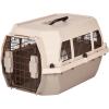 imageAmazon Basics HardSided Dog and Cat Kennel SingleDoor Travel Pet Carrier with Metal Wire Ventilation 236quotL x 157quotW x 130quotH BeigeBeige