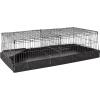 imageAmazon Basics Leakproof Canvas Bottom Guinea Pig Pet Cage with Divider Set Black 476quotL x 242quotW x 140quotH476L x 242W x 140H