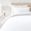 imageAmazon Basics Lightweight Microfiber 2Piece Duvet Cover Set with Zipper Closure TwinTwin XL Bright White Solid  Pack of 4Bright White