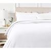 imageAmazon Basics Lightweight Microfiber 2Piece Duvet Cover Set with Zipper Closure TwinTwin XL Bright White Solid  Pack of 4Bright White Striped