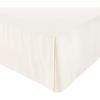imageAmazon Basics Lightweight Pleated Bed Skirt Queen Bright White SolidOff White