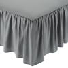 imageAmazon Basics Lightweight Ruffled Bed Skirt Classic Style Soft and Stylish 100 Microfiber with 16quot Drop Machine Washable Wrinkle Free Queen Bright White SolidDark Grey