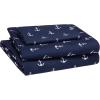 imageAmazon Basics Lightweight Super Soft Easy Care Microfiber 3 Piece Bed Sheet Set with 14Inch Deep Pockets Twin Frosted Lavender Solid 4 PackWhite Anchors