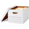 imageAmazon Basics Medium Duty StorageFiling Boxes With Lid and Handles LegalLetter Size 12Pack White 162quot L x 125quot W x 105quot H20Pack