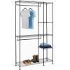 imageAmazon Basics Metal Hanging Storage Organizer Rack Wardrobe with Shelves 45L x 14W x 76H45W x 14D x 76H inch
