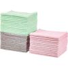 imageAmazon Basics Microfiber Cleaning Cloths NonAbrasive Reusable and Washable Pack of 36 BlueWhiteYellow 16quot x 12quotGreenGrayPink