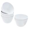 imageAmazon Basics Nesting Melamine Mixing Round Bowl with Lid and NonSlip Base 5 Sizes Blue and White Floral Set of 10 4 quarts 3 1516quot7 916quot8 78quot10quot11 14quotWhite