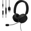 imageAmazon Basics On Ear Wired Computer Headset with Adjustable Microphone 35mm Port or in Line Control with USBA Port Foldable One Size Black