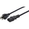 imageAmazon Basics PC Power Cord 12 feet AC Power Cord for Monitor Computer TV 3 Prong 18 AWG 125 Volts Black1Pack 32 Count