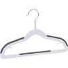 imageAmazon Basics Plastic Kids Clothes Hangers NonSlip 30Pack White and Black 128 L x 8 W x 02 T inch