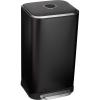 imageAmazon Basics Rectangular Metal Trash Can With SoftClose Foot Pedal 32 liter85 gallon 14quotL x 14quotW x 253quotH Black