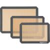 imageAmazon Basics Rectangular Silicone NonStick Food Safe Baking Mat 9quotx13quot 99quotx148quot and 165quotx116quot BeigeGray Pack of 3