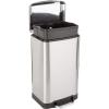 imageAmazon Basics Rectangular Small Trash Can with Lid and SoftClose Foot Pedal for Bathroom Bedroom Living Room Office Smudge Resistant 20l  53 gallon NickelNickel