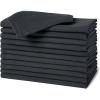 imageAmazon Basics Reusable Stain and Wrinkle Repellent Cloth Napkins 12 Pack 17 x 17 inches WhiteBlack
