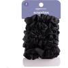 imageAmazon Basics Satin Scrunchies Black Hair Ties Pack of 8