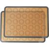 imageAmazon Basics Silicone Rectangular Baking Mat NonStick Reusable Oven Bakeware 165quot x 116quot New BeigeGray Pack of 2BeigeGray