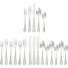 imageAmazon Basics Silverware Set Stainless Steel Flatware Dishwasher Safe Service for 4 20Piece Forks and Spoons Round Edge20Piece