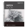imageAmazon Basics Sketch Pad for Artists 67 lb  100 gsm 100 Sheets 55quotx85quot White9x12