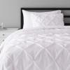 imageAmazon Basics Soft Lightweight Queen Size Comforter Sets AllSeason DownAlternative 3Piece Bedding Set Pinch Pleat Design FullQueen Size Bright WhiteBright White