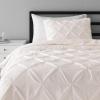 imageAmazon Basics Soft Lightweight Queen Size Comforter Sets AllSeason DownAlternative 3Piece Bedding Set Pinch Pleat Design FullQueen Size Bright WhiteCream