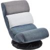 imageAmazon Basics Swivel Foam Lounge Chair with Headrest FloorCompatible Adjustable Gaming 263D x 235W x 137H in GreyBlue  White  Grey