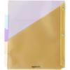 imageAmazon Basics Tab Dividers for 3 Ring Binder Two Pocket Letter Size Assorted Colors 5 Count5 Count