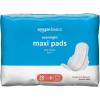 imageAmazon Basics Thick Maxi Pads with Wings for Periods Regular Absorbency Unscented Size 1 144 Count Previously SolimoSize 4