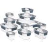 imageAmazon Basics Tritan Plastic Food Storage Containers  Tritan Plastic Locking Air Tight 11 Containers with Lids 22 Pieces Clear22 Pieces