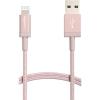 imageAmazon Basics USBA to Lightning Charger Cable Nylon Braided Cord MFi Certified Charger for Apple iPhone 14 13 12 11 X Xs Pro Pro Max Plus iPad 6 Foot Rose GoldRose Gold