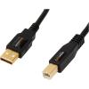 imageAmazon Basics USBA to USBB 20 Cable for Printer or External Hard Drive GoldPlated Connectors 16 Foot Black16 Feet