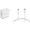 imageAmazon Basics USBC Lightning Cable and USBC Wall Charger Combo Mfi Certified Charger for Apple iPhone 11 12 iPad  6ft White