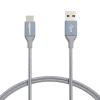 imageAmazon Basics USBC to USBA 20 Fast Charger Cable Nylon Braided Cord 480Mbps Speed USBIF Certified for Apple iPhone 1615 iPad Samsung Galaxy Tablets Laptops 6 foot Dark GreyDark Grey