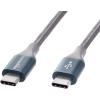 imageAmazon Basics USBC to USBC 20 Fast Charger Cable Nylon Braided Cord 480Mbps Speed USBIF Certified for Apple iPhone 1615 iPad Samsung Galaxy Tablets Laptops 10 Foot SilverDark Grey
