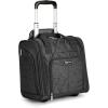 imageAmazon Basics Underseat Carry On Luggage with Wheels  14quot Rolling Travel Bag BlackBlack Quilted