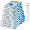 imageAmazon Basics Vacuum Compression Space Saving Storage Bags with Hand Pump for Travel Multiple Sizes for Clothes and Blankets Clear 20 Pack 5 Small 5 Medium 5 Large ampamp 5 JumboMultiple