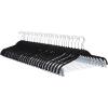 imageAmazon Basics Velvet NonSlip Skirt Clothes Hangers with Clips Organize Pants and Skirts BlackSilver Pack of 50BlackSilver