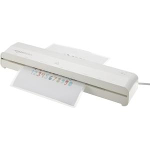 imageAmazon Basics 12 inch Thermal Laminator Machine 1 Min WarmUp HomeOfficeSchool Use 20 Pouches Included White12 in