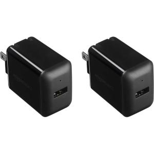 imageAmazon Basics 12W OnePort USBA Wall Charger 24A for Phones iPhone 1514131211X Samsung and more nonPPS WhiteBlack