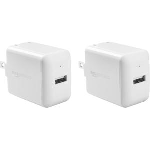 imageAmazon Basics 12W OnePort USBA Wall Charger 24A for Phones iPhone 1514131211X Samsung and more nonPPS WhiteWhite
