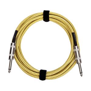 imageAmazon Basics 14 Inch Tweed Cloth Jacket Straight Instrument Auxiliary Cable  20 Foot Yellow ampamp BrownYellow  Brown