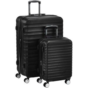 imageAmazon Basics 2 Piece Set 20quot 28quot With TSA Locks Hardshell Suitcases With Four Multidirectional Wheels Expandable For Up to 25 More Space With ScratchResistant Surface BlackBlack