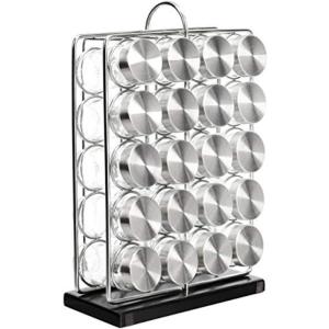 imageAmazon Basics 20 Jars Spice Organizer Rack Silver20 Jars