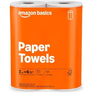 imageAmazon Basics 2Ply FlexSheets Paper Towels 12 Basics Rolls  32 Regular Rolls Everyday Value with 150 Sheets per Roll150 sheet Pack of 2